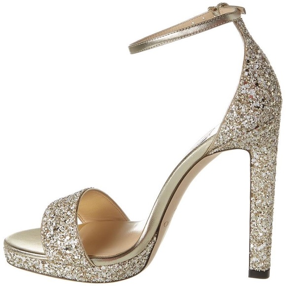 Jimmy Choo Misty 120mm, moon sand, sparkle/glitter, size 39 (Size US 9) - Picture 3 of 10